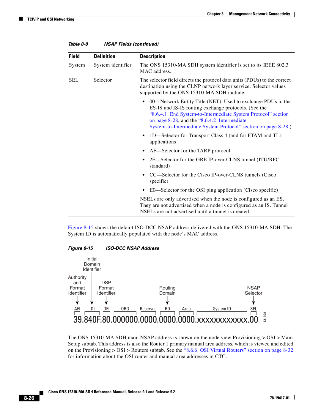 Cisco Systems 15310-MA manual Sel 