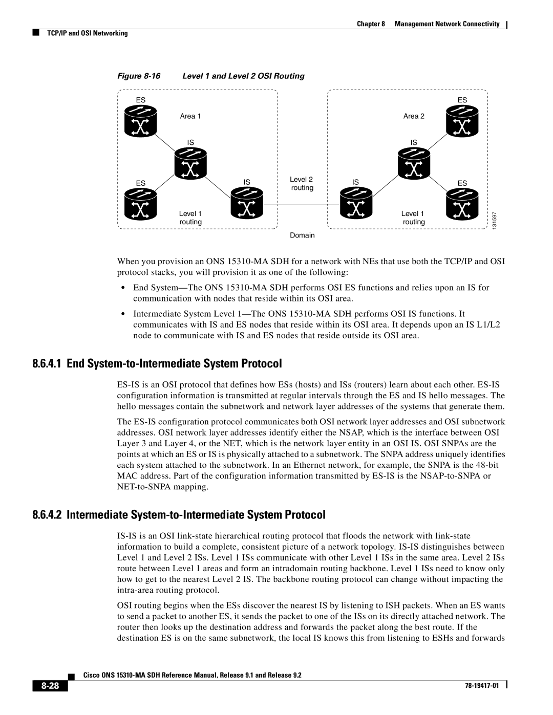 Cisco Systems 15310-MA End System-to-Intermediate System Protocol, Intermediate System-to-Intermediate System Protocol 