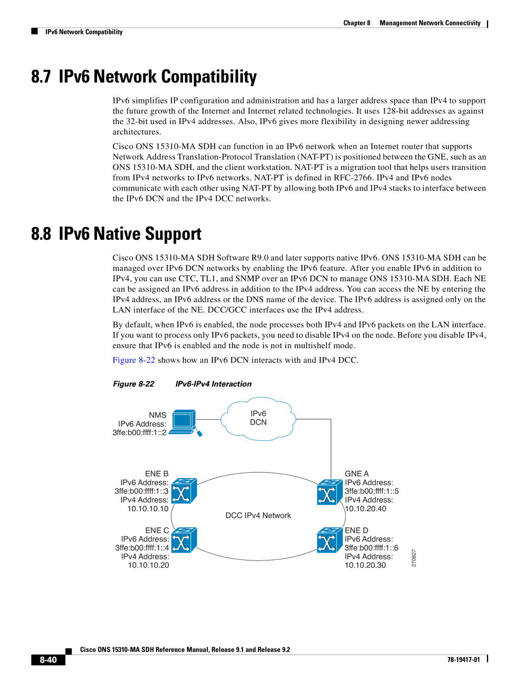 Cisco Systems 15310-MA manual IPv6 Network Compatibility, IPv6 Native Support 