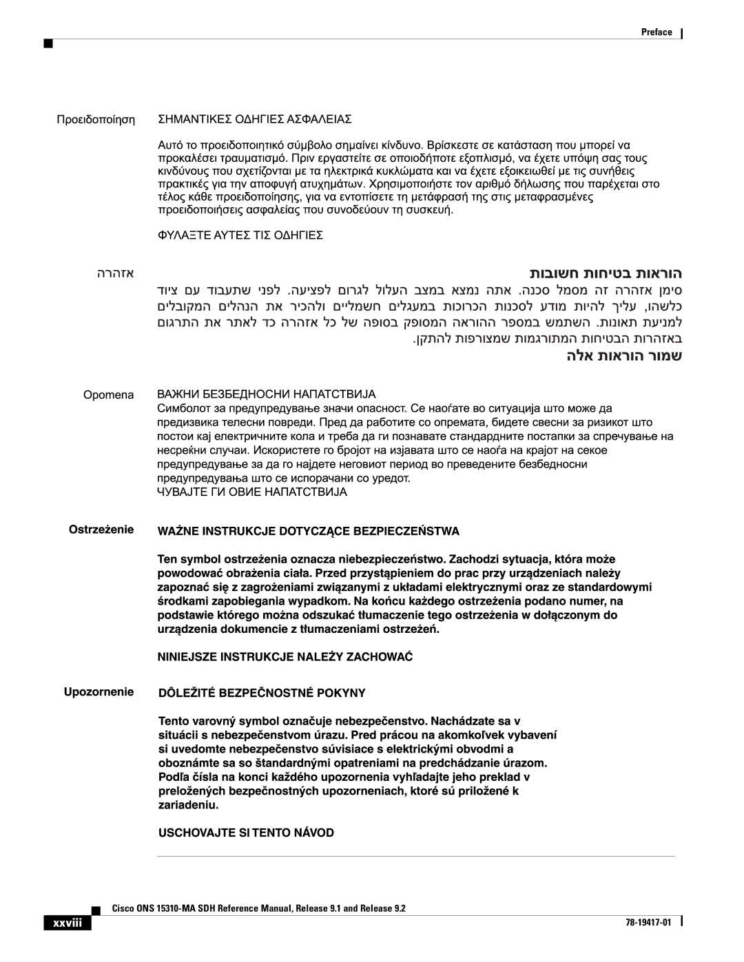 Cisco Systems 15310-MA manual Xxviii 