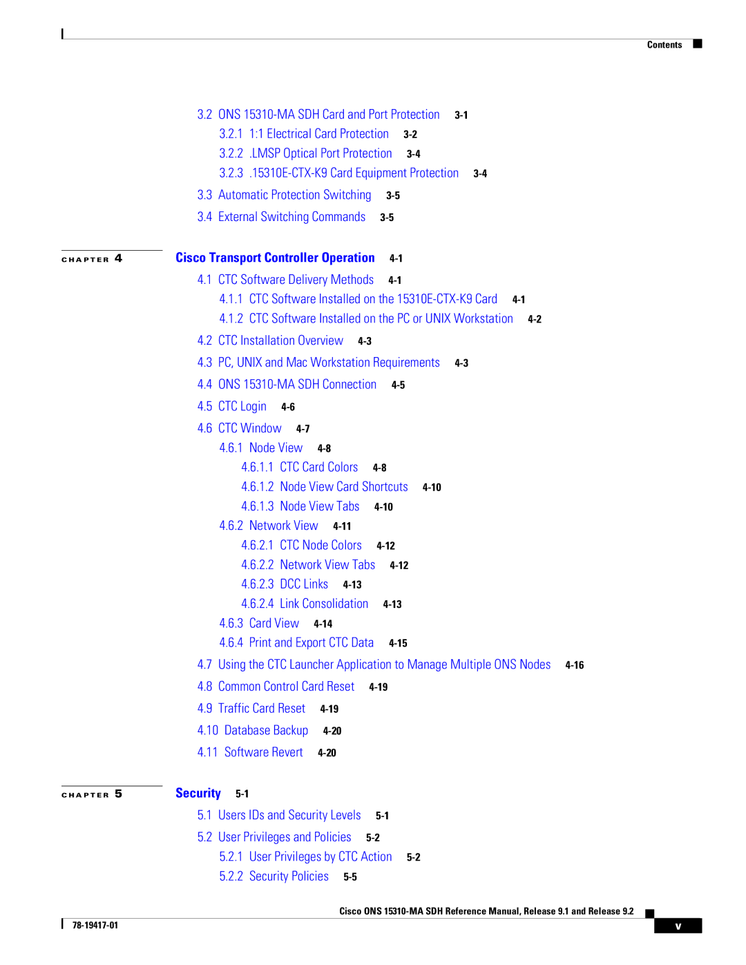 Cisco Systems 15310-MA manual CTC Software Installed on the 15310E-CTX-K9 Card 