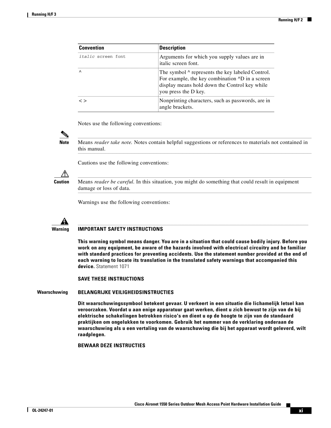 Cisco Systems 1550, AIRCAP1552HAK9 manual Bewaar Deze Instructies 