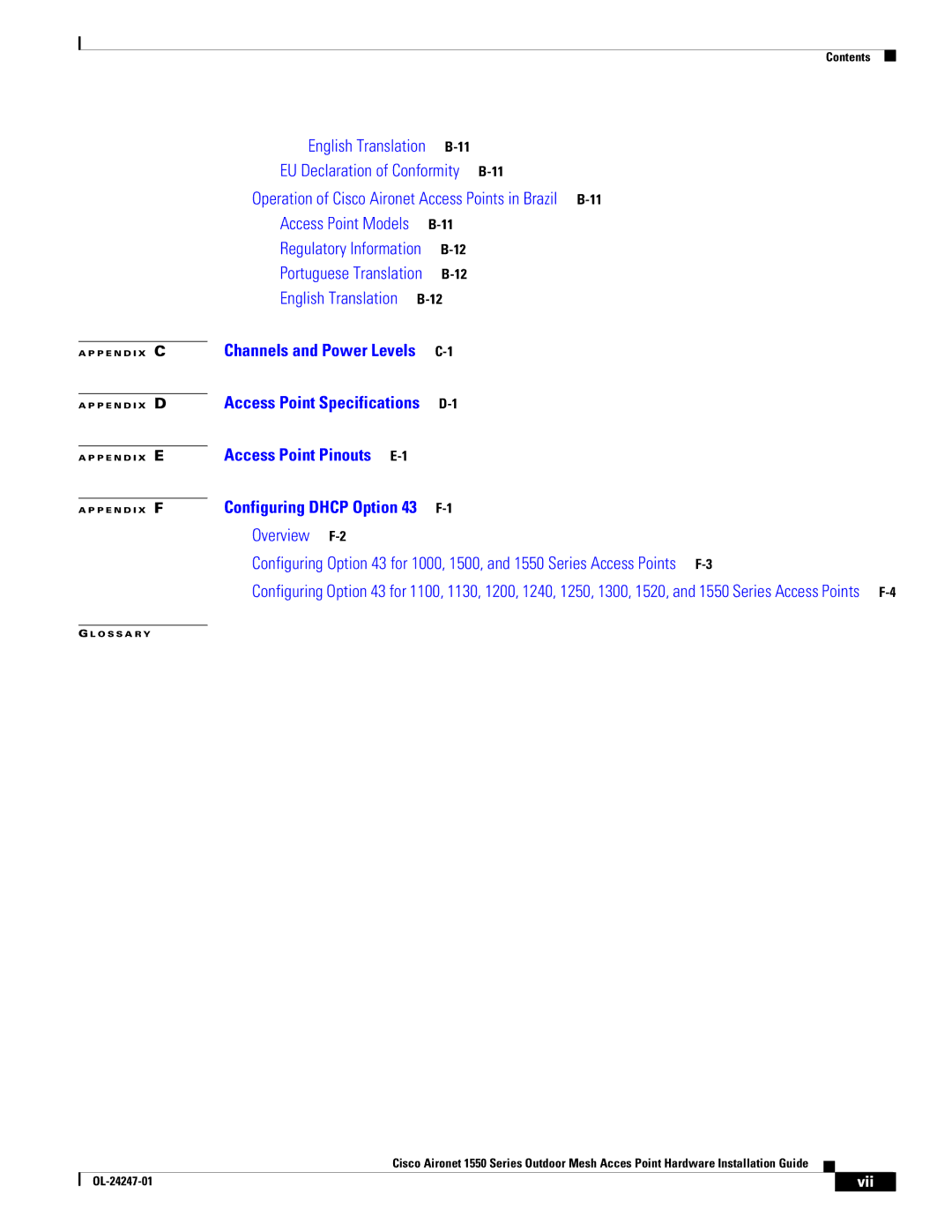 Cisco Systems AIRCAP1552HAK9, 1550 manual EU Declaration of Conformity B-11 