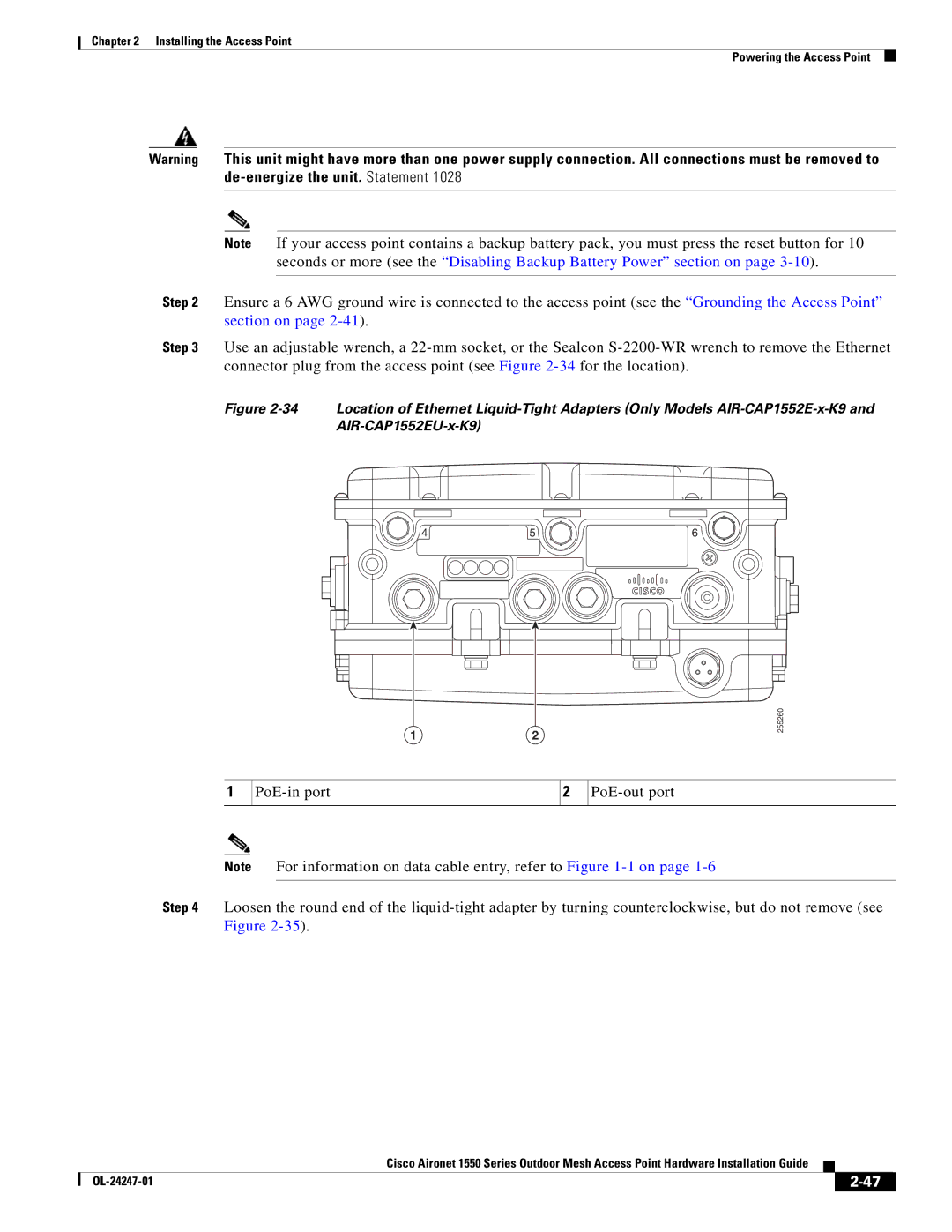 Cisco Systems AIRCAP1552HAK9, 1550 manual AIR-CAP1552EU-x-K9 