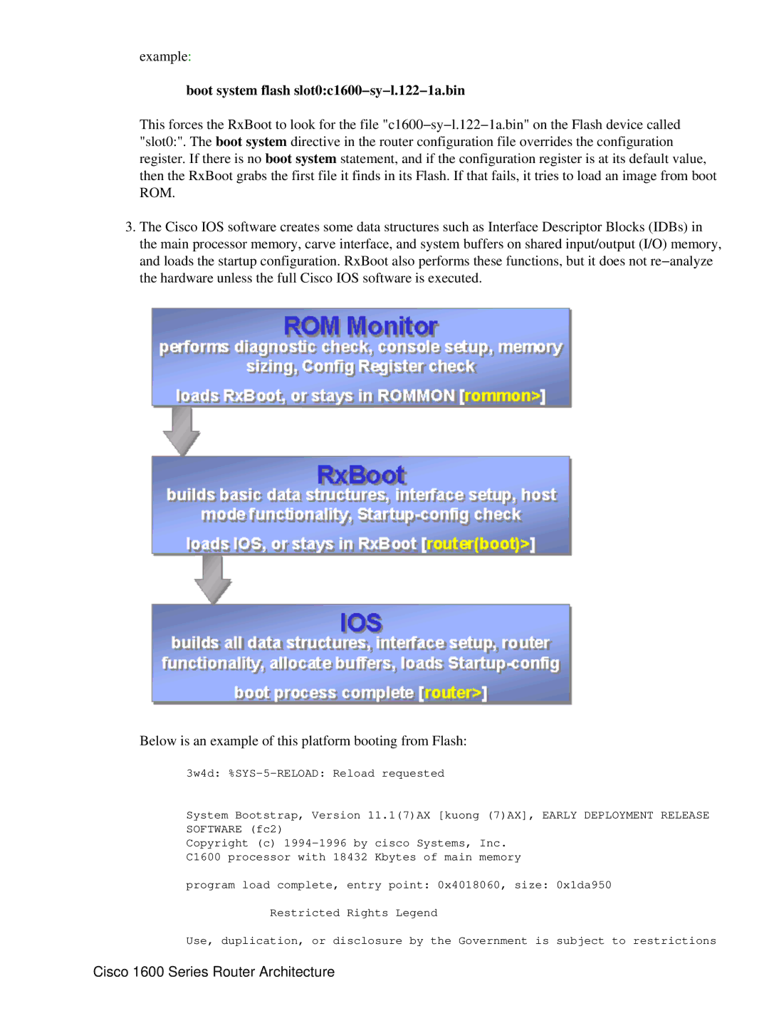 Cisco Systems manual Boot system flash slot0c1600−sy−l.122−1a.bin 