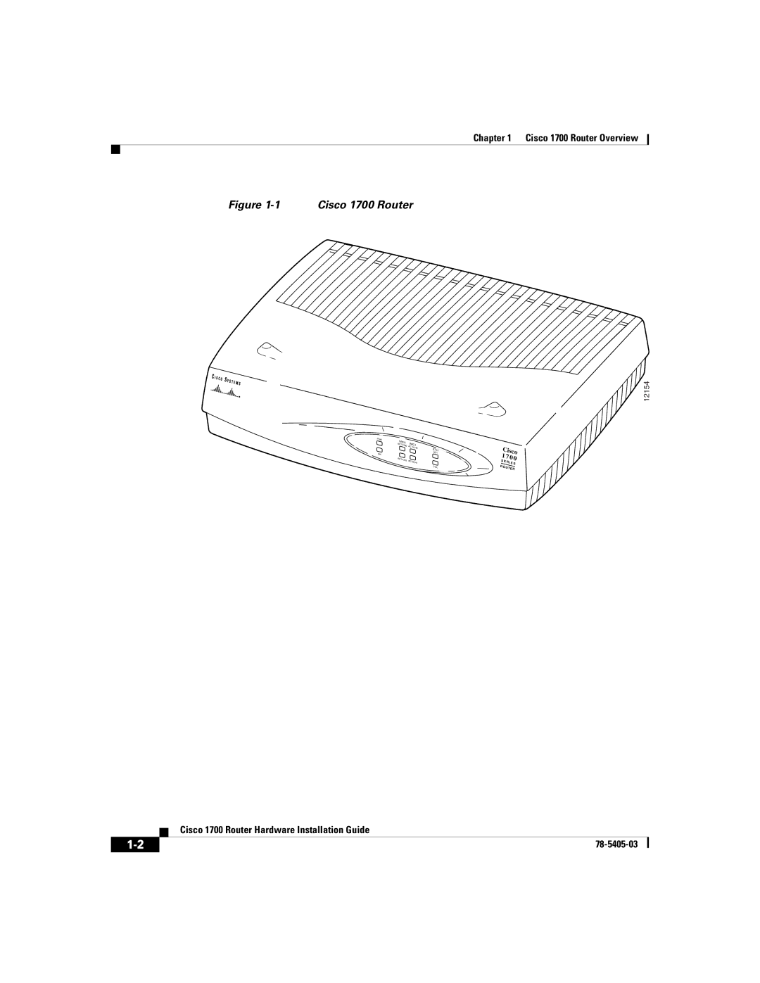 Cisco Systems manual Cisco 1700 Router 