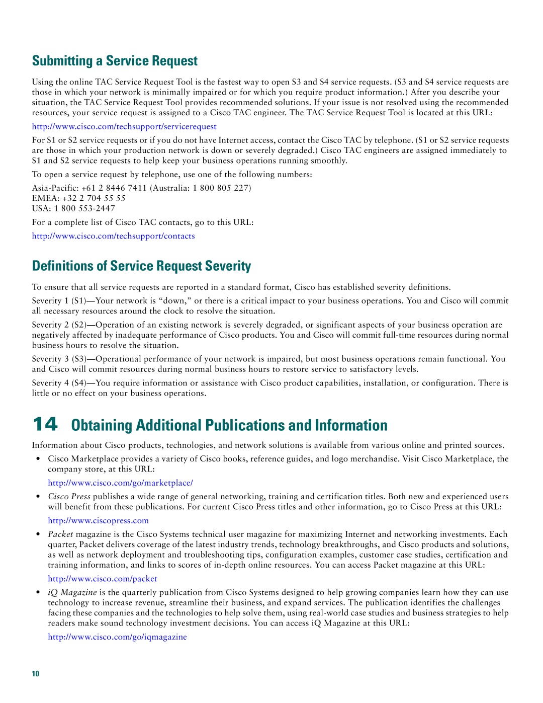 Cisco Systems 1710 quick start Obtaining Additional Publications and Information, Submitting a Service Request 