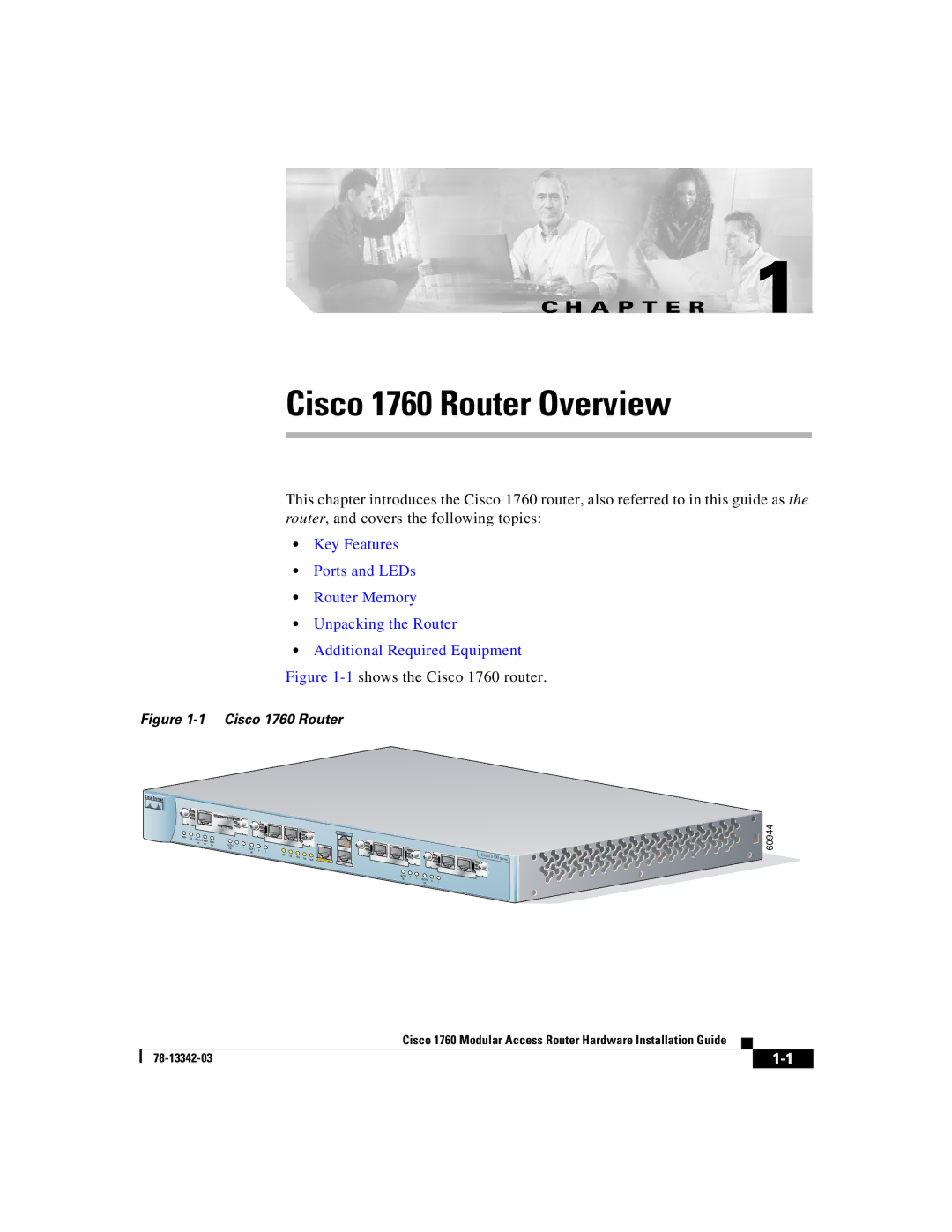 Cisco Systems manual Cisco 1760 Router Overview 