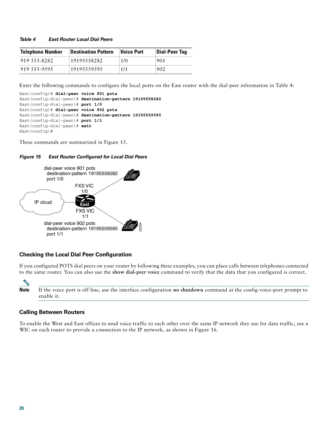 Cisco Systems 1760 quick start Checking the Local Dial Peer Configuration, Calling Between Routers 