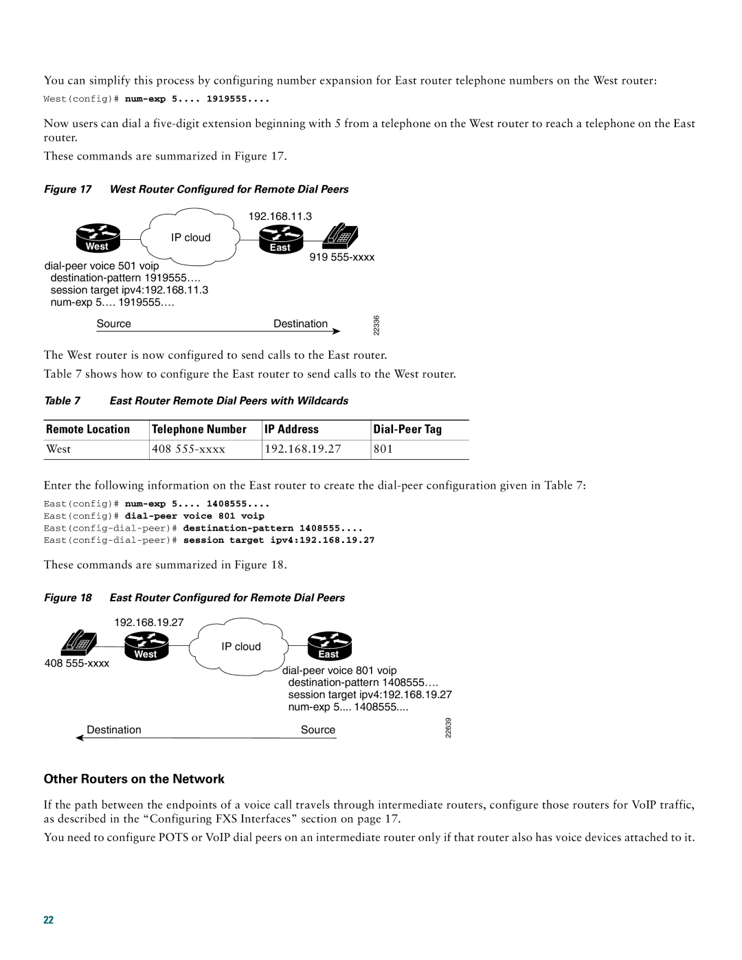 Cisco Systems 1760 quick start Other Routers on the Network, IP Address Dial-Peer Tag 