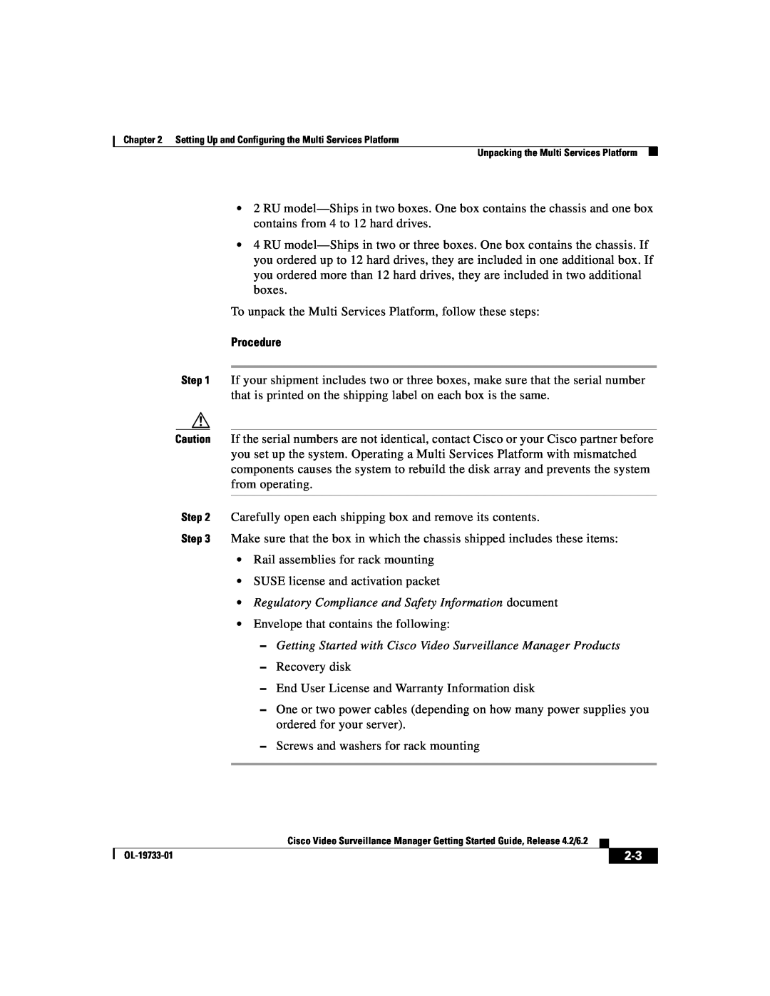 Cisco Systems Release 4.2 manual Procedure 