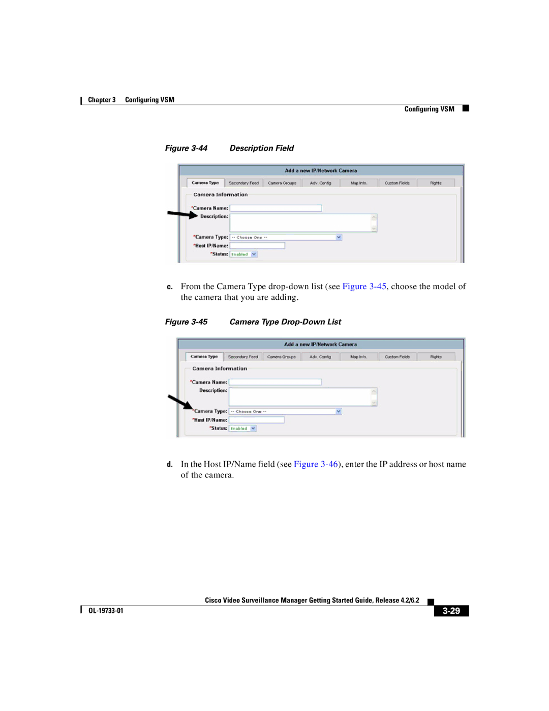 Cisco Systems Release 4.2 manual Camera Type Drop-Down List 