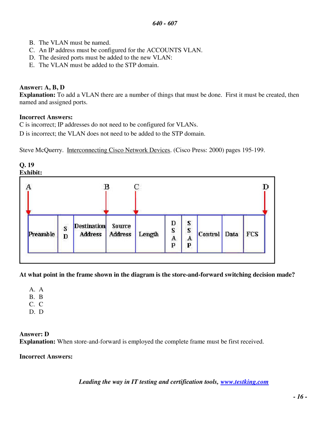 Cisco Systems 2 manual Answer A, B, D 