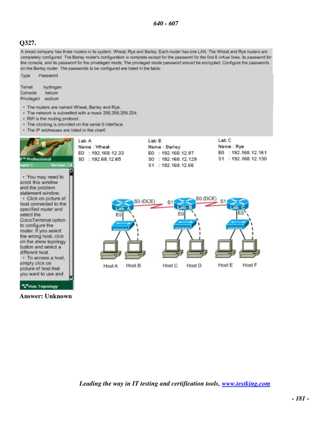 Cisco Systems manual Q327 Answer Unknown 