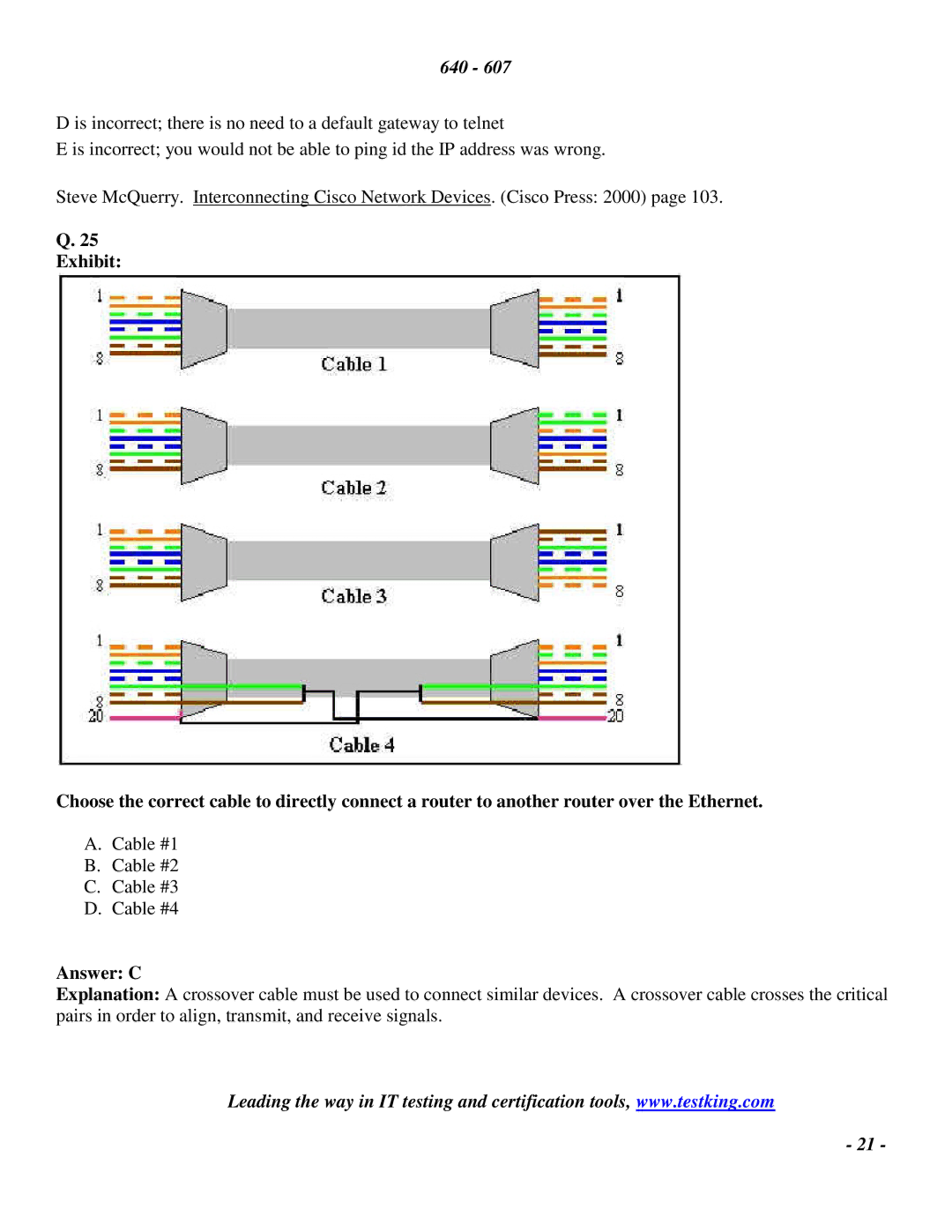 Cisco Systems manual Cable #1 Cable #2 Cable #3 Cable #4 