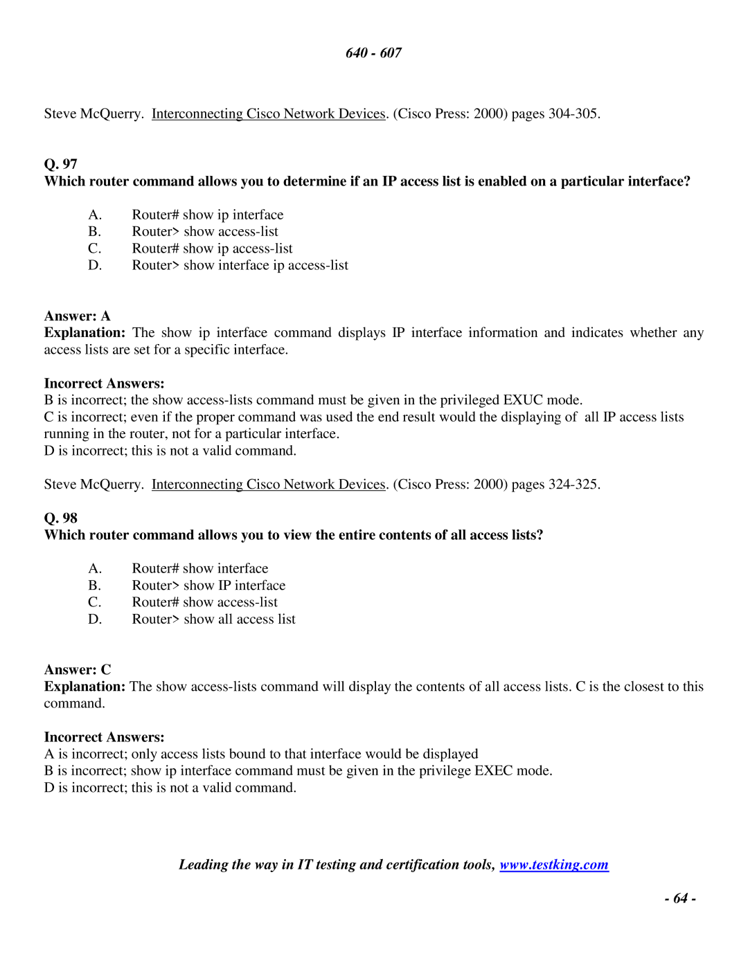 Cisco Systems 2 manual Answer a 