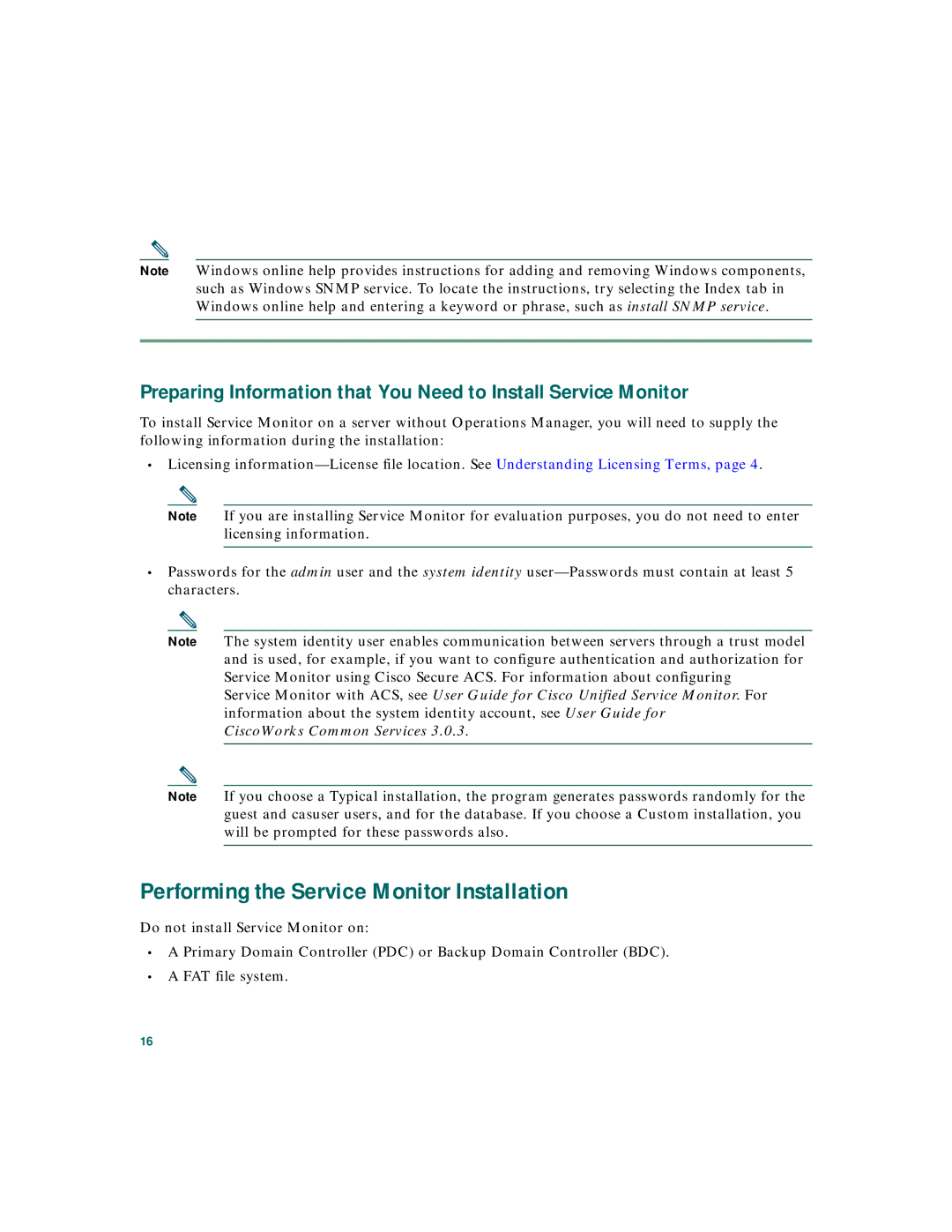 Cisco Systems 2 quick start Performing the Service Monitor Installation 