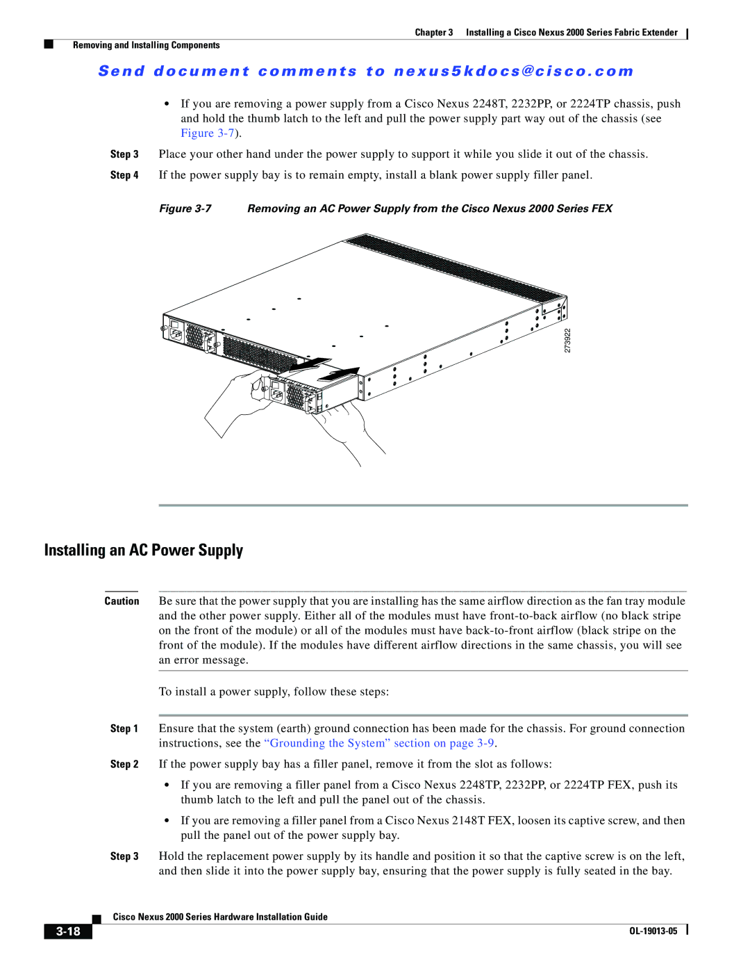 Cisco Systems 2000 manual Installing an AC Power Supply 