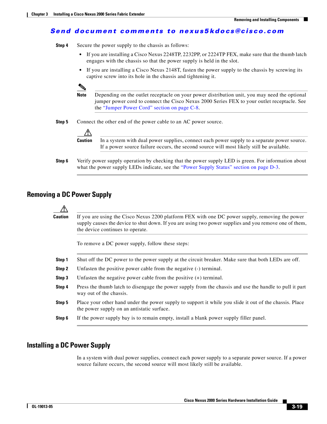 Cisco Systems 2000 manual Removing a DC Power Supply 