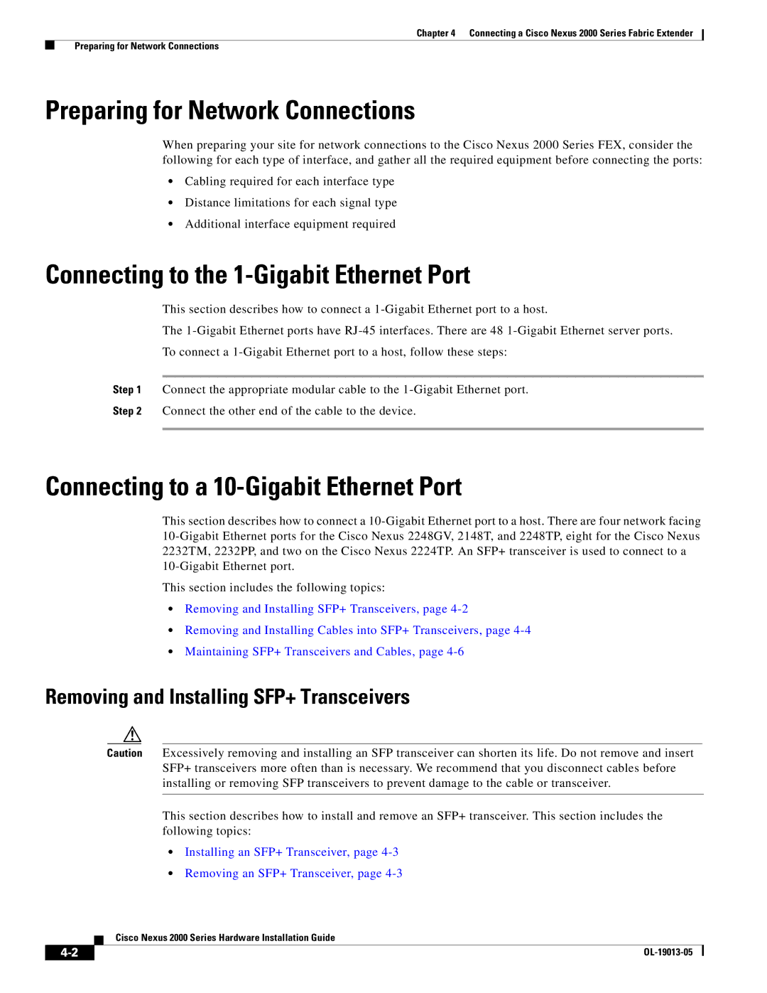 Cisco Systems 2000 manual Preparing for Network Connections, Connecting to the 1-Gigabit Ethernet Port 