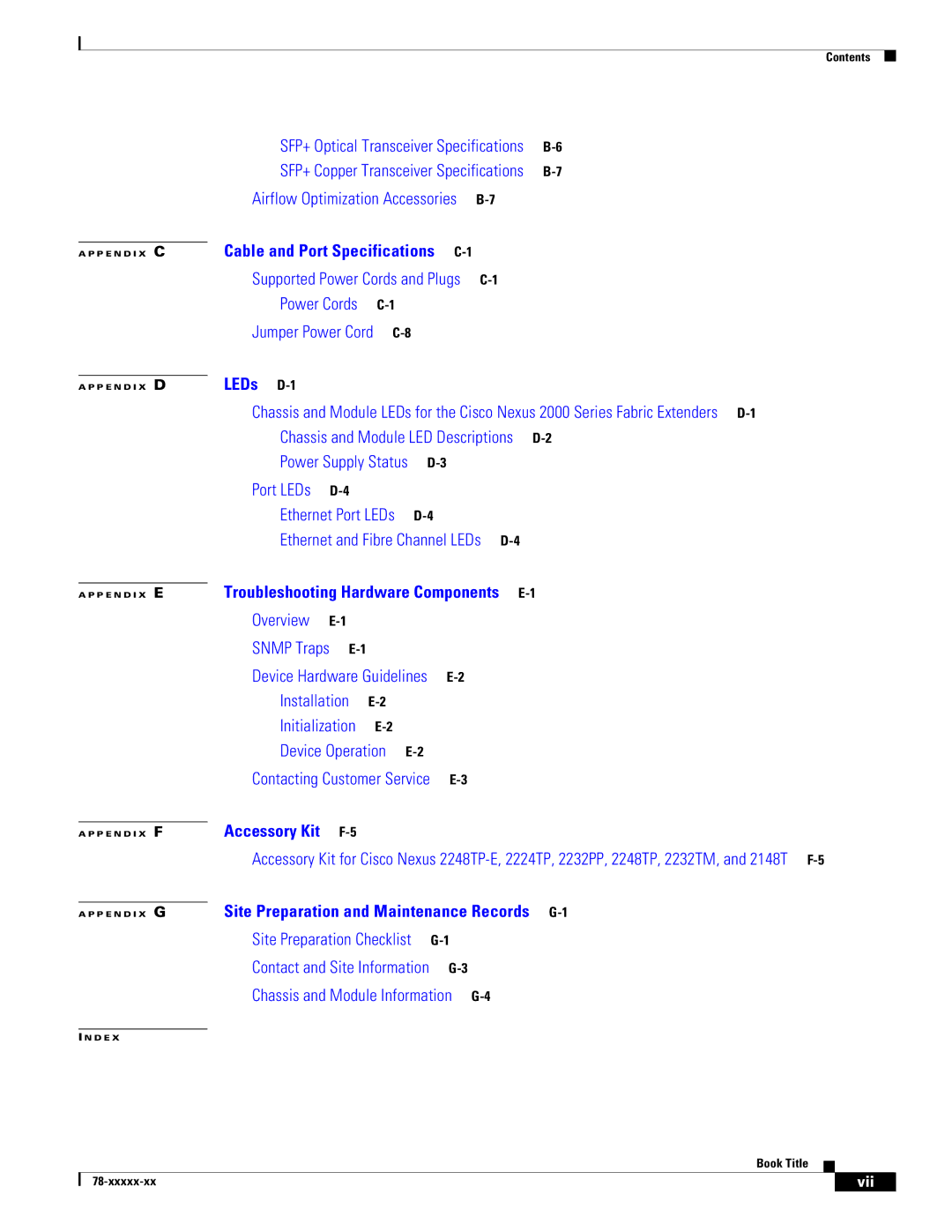 Cisco Systems 2000 manual Power Cords 