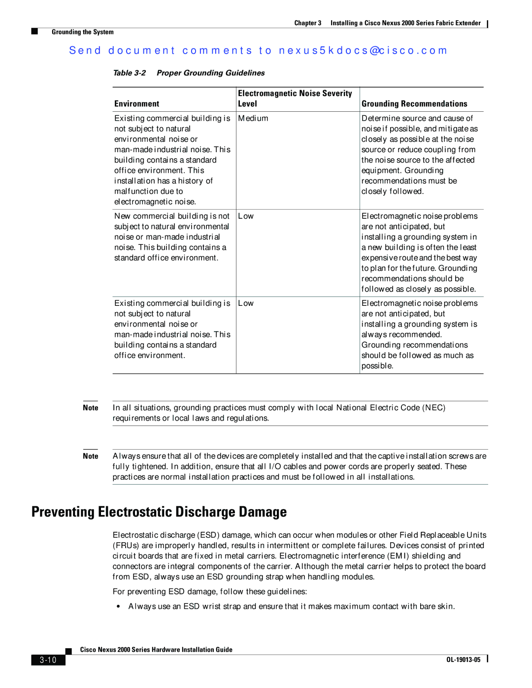 Cisco Systems 2000 manual Preventing Electrostatic Discharge Damage 