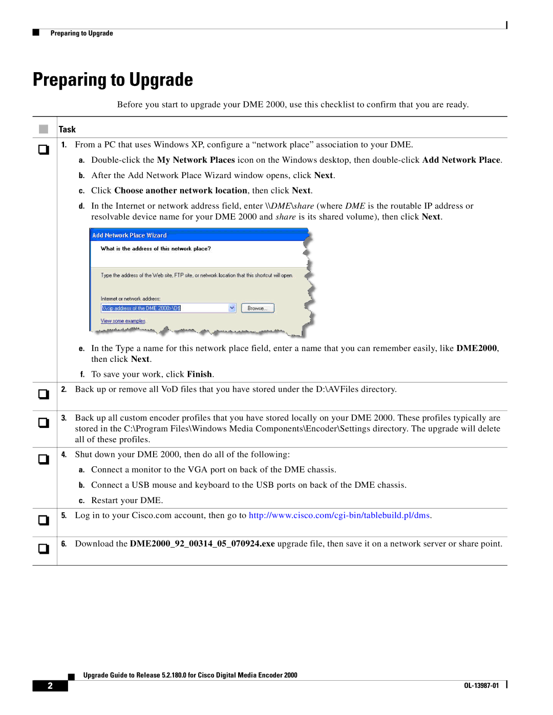 Cisco Systems 2000 manual Preparing to Upgrade, Task 