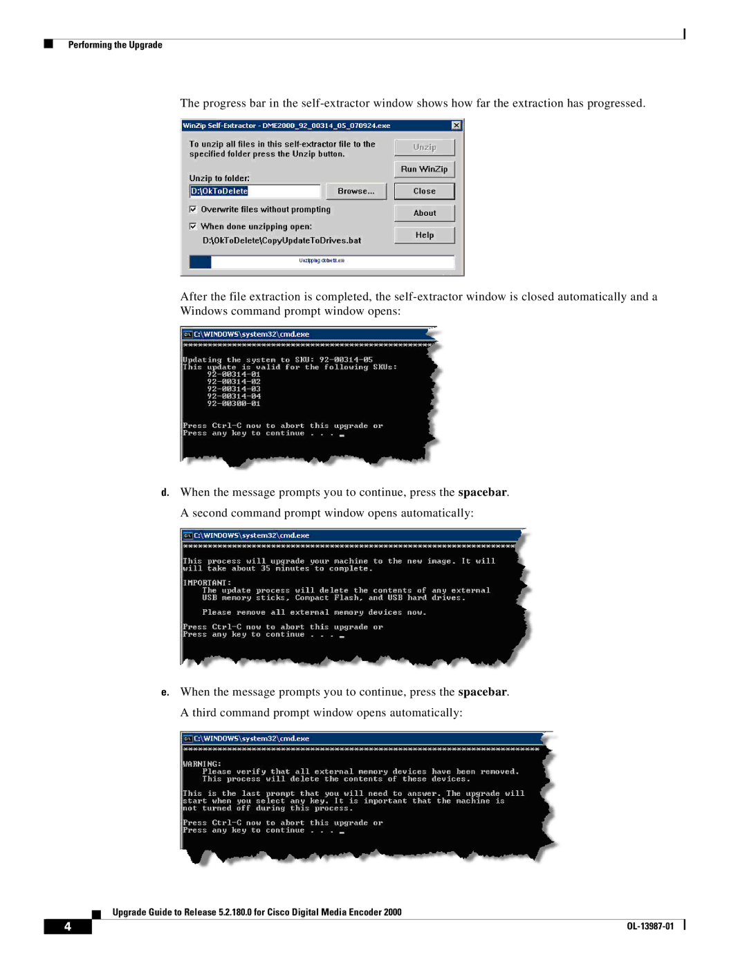 Cisco Systems 2000 manual Performing the Upgrade 