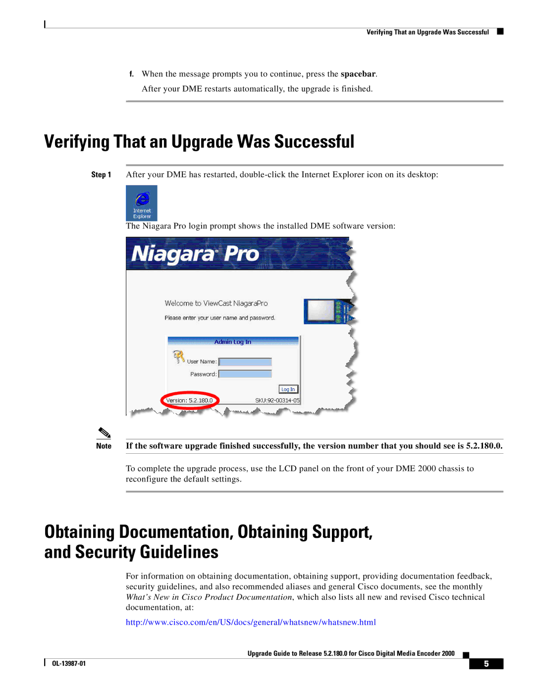 Cisco Systems 2000 manual Verifying That an Upgrade Was Successful 