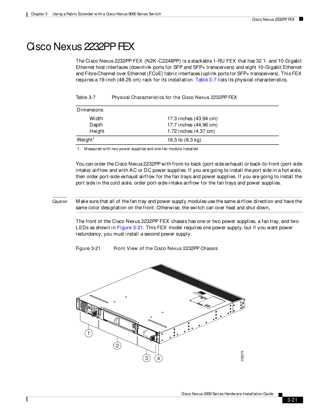 Cisco Systems 2000 manual Cisco Nexus 2232PP FEX 