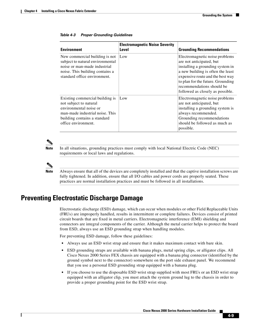 Cisco Systems 2000 manual Preventing Electrostatic Discharge Damage 