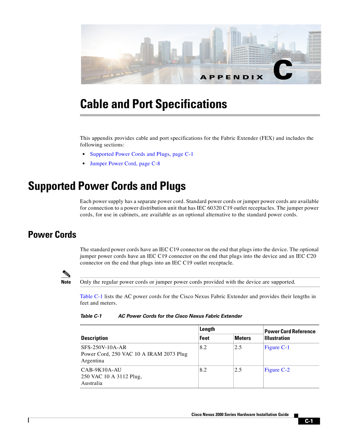 Cisco Systems 2000 manual Supported Power Cords and Plugs, Length, Description Feet Meters Illustration 