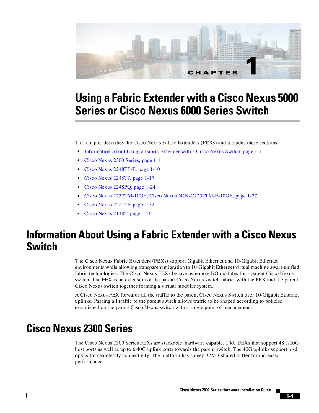 Cisco Systems 2000 manual Cisco Nexus 2300 Series 