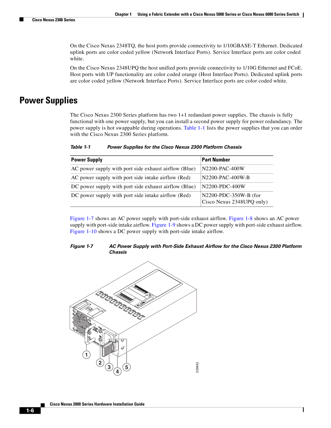 Cisco Systems 2000 manual Power Supplies, Power Supply Part Number 