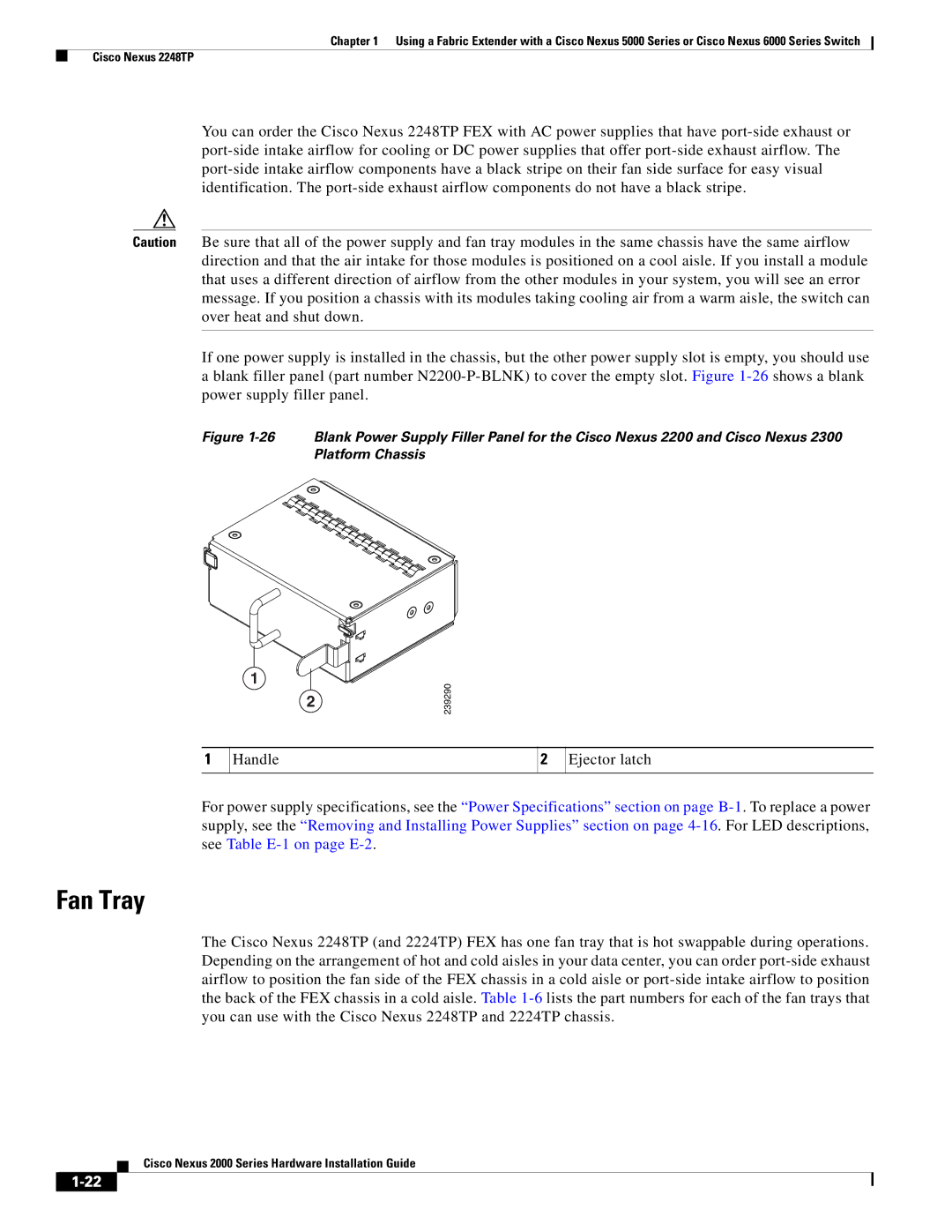 Cisco Systems 2000 manual Fan Tray 