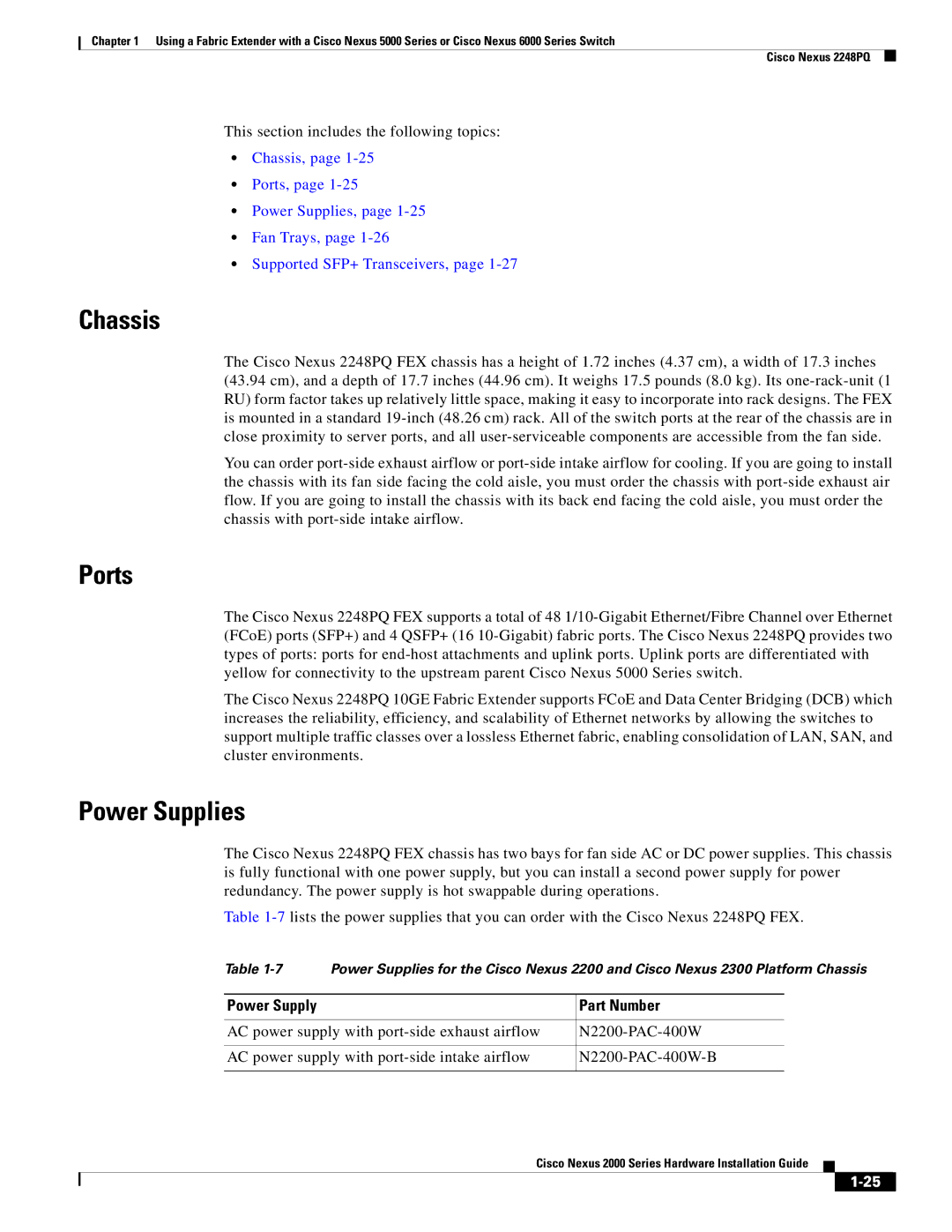 Cisco Systems 2000 manual Chassis 