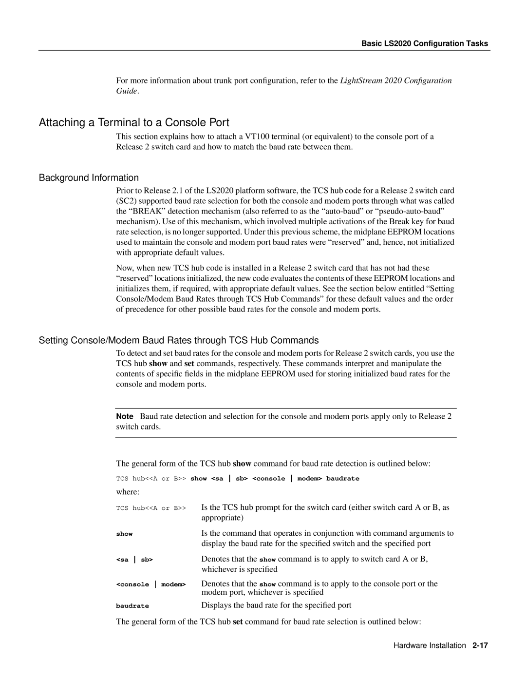 Cisco Systems 2020 manual Attaching a Terminal to a Console Port, Background Information 