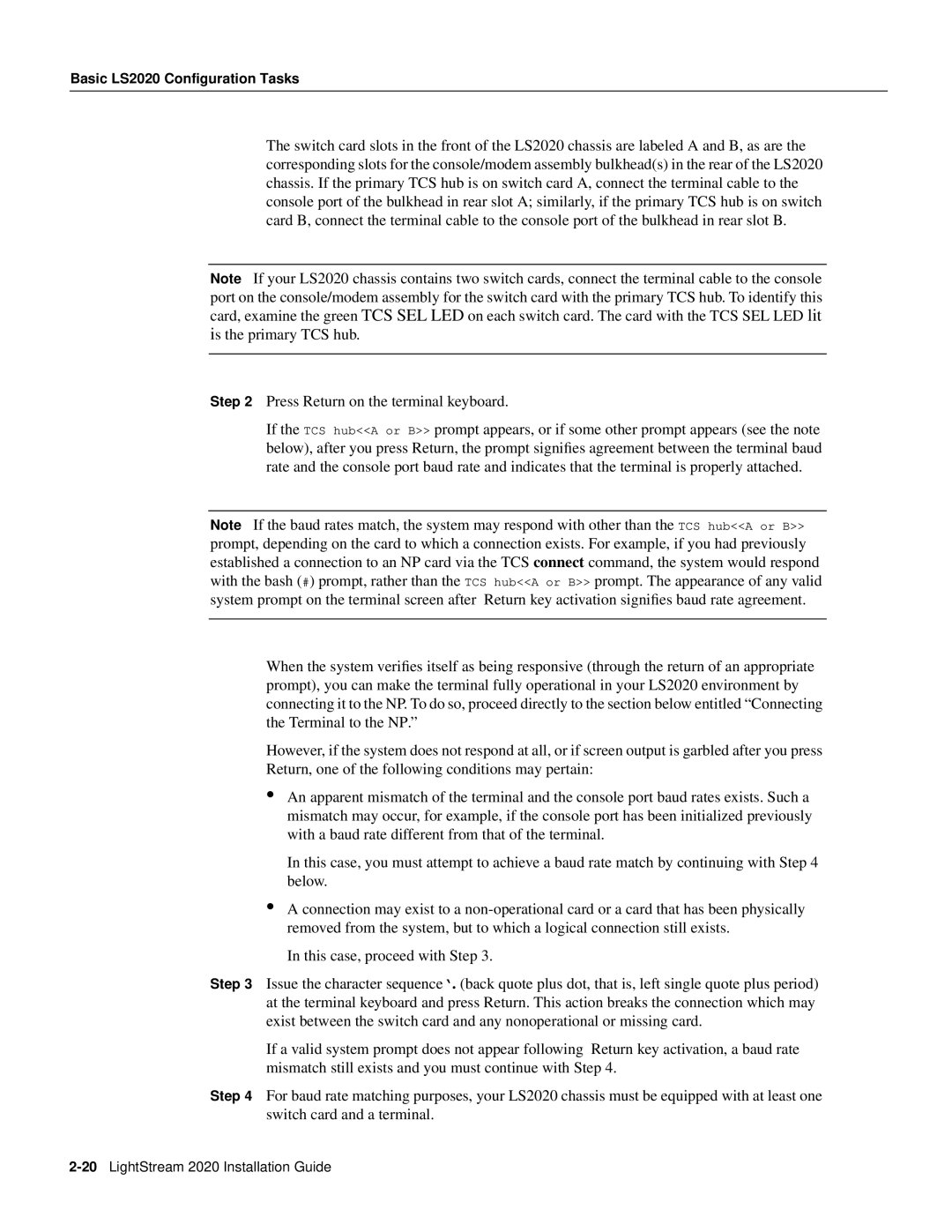 Cisco Systems manual 20LightStream 2020 Installation Guide 