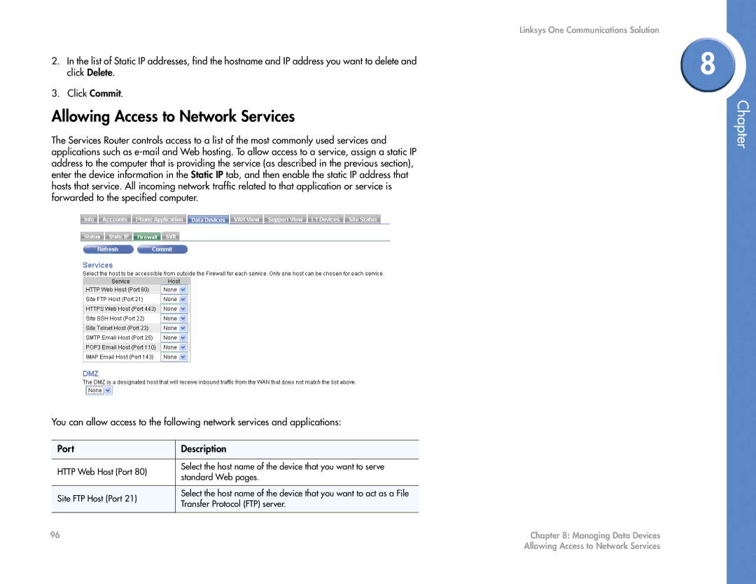 Cisco Systems 2.1 manual Allowing Access to Network Services 