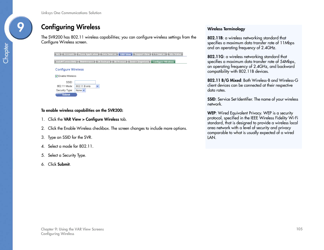 Cisco Systems 2.1 manual Configuring Wireless 