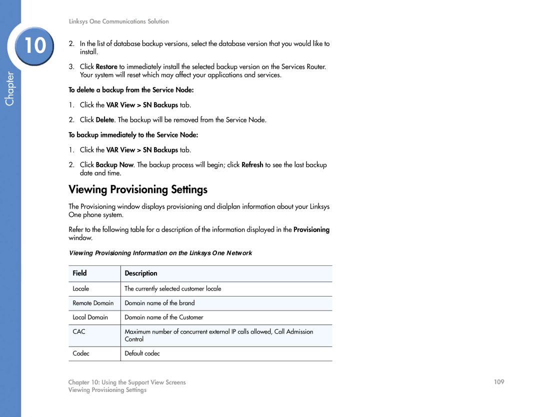 Cisco Systems 2.1 manual Viewing Provisioning Settings, Install, Date and time, Window 