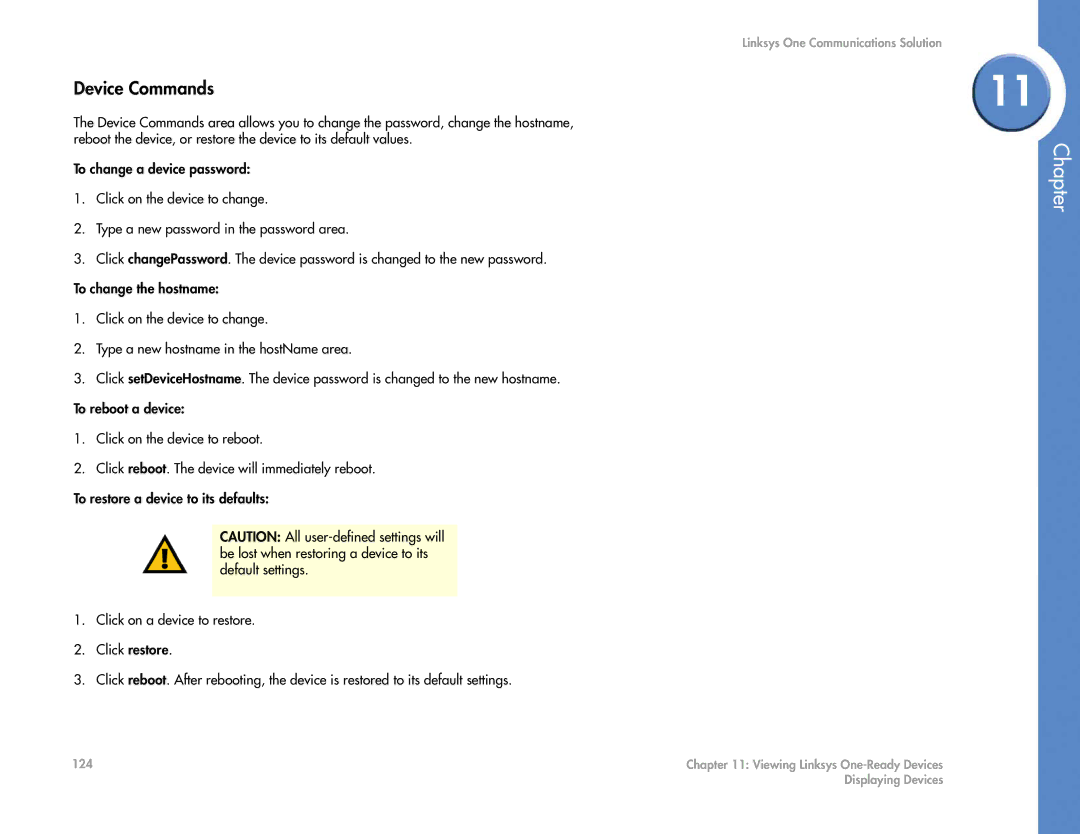 Cisco Systems 2.1 manual Device Commands 