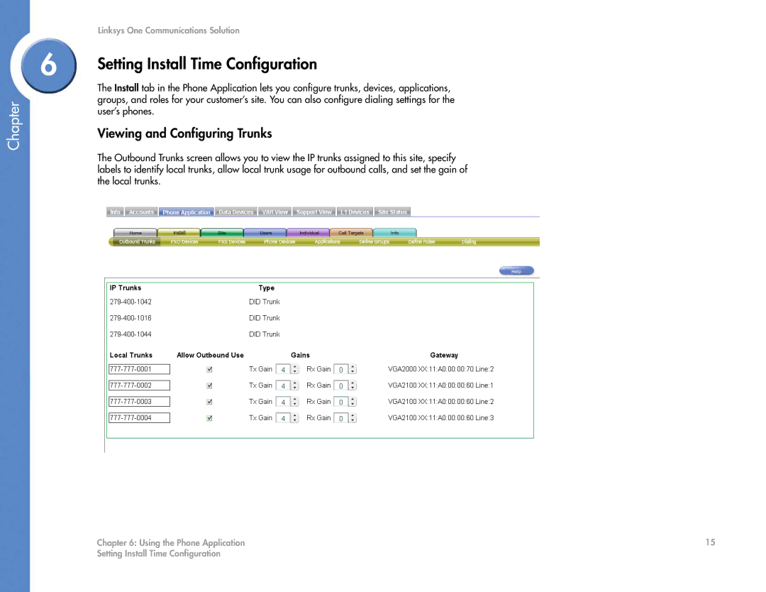 Cisco Systems 2.1 manual Setting Install Time Configuration, Viewing and Configuring Trunks 