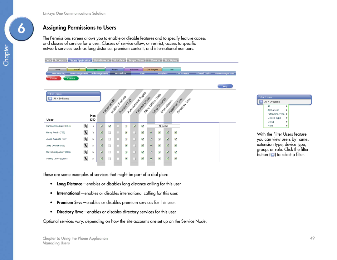 Cisco Systems 2.1 manual Assigning Permissions to Users 