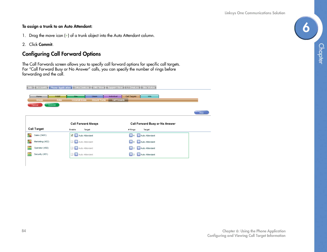 Cisco Systems 2.1 manual Configuring Call Forward Options 