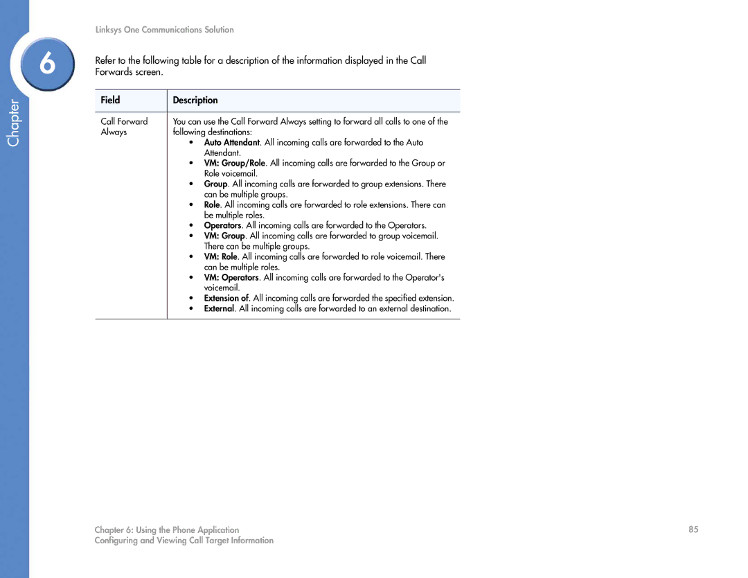 Cisco Systems 2.1 manual Forwards screen Field Description 