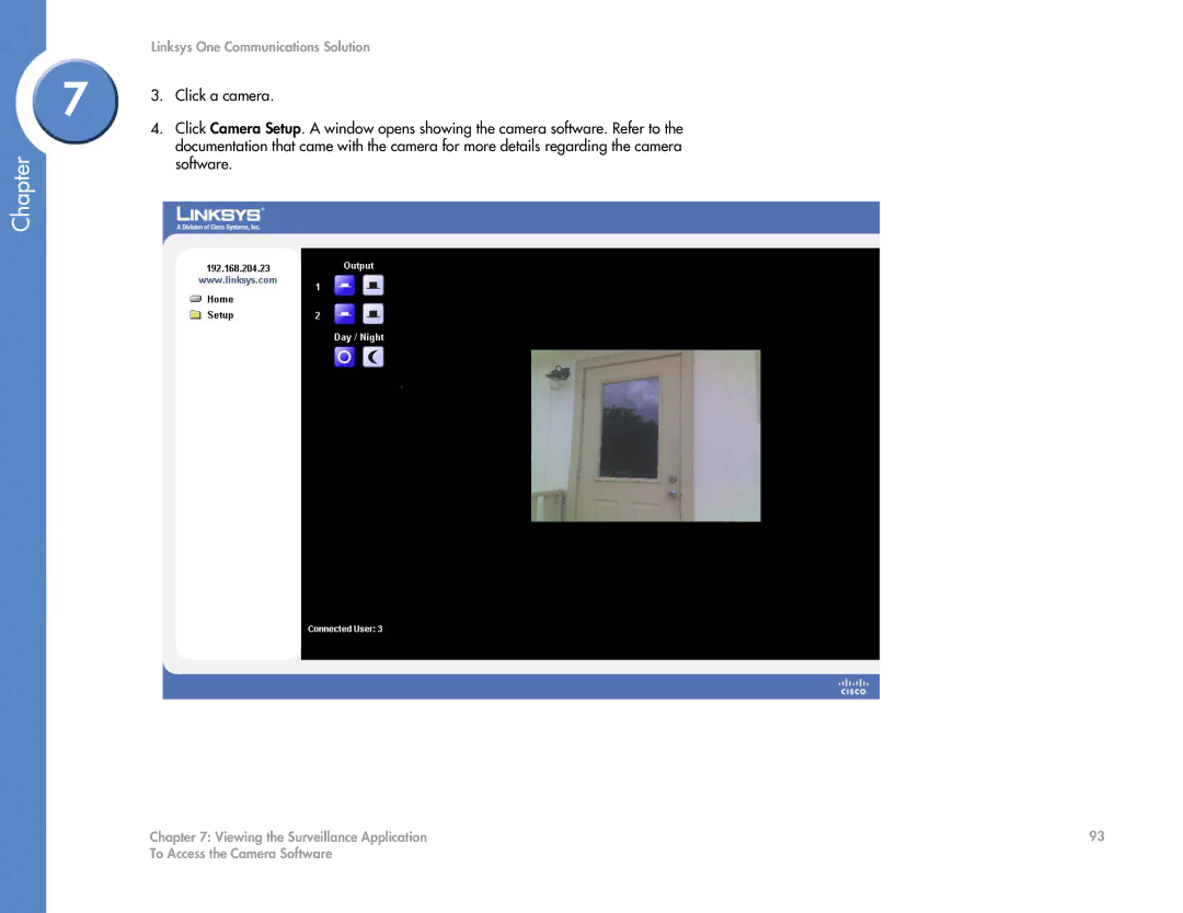Cisco Systems 2.1 manual Click a camera, Software 