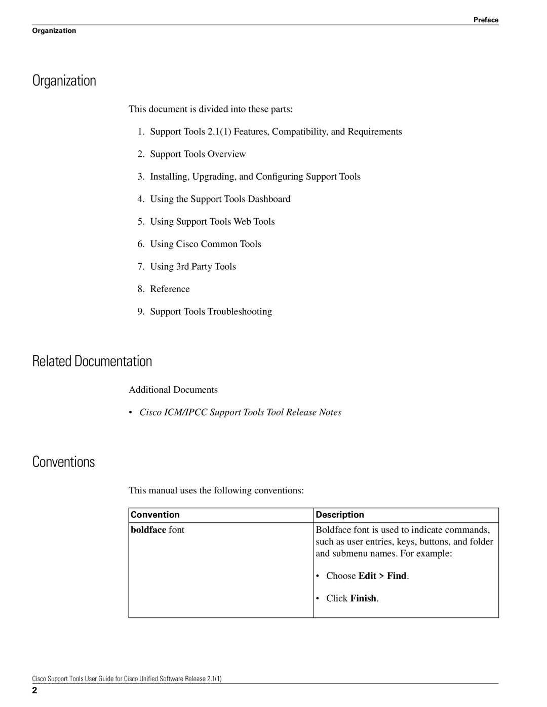 Cisco Systems 2.1(1) manual Organization, Related Documentation, Conventions 