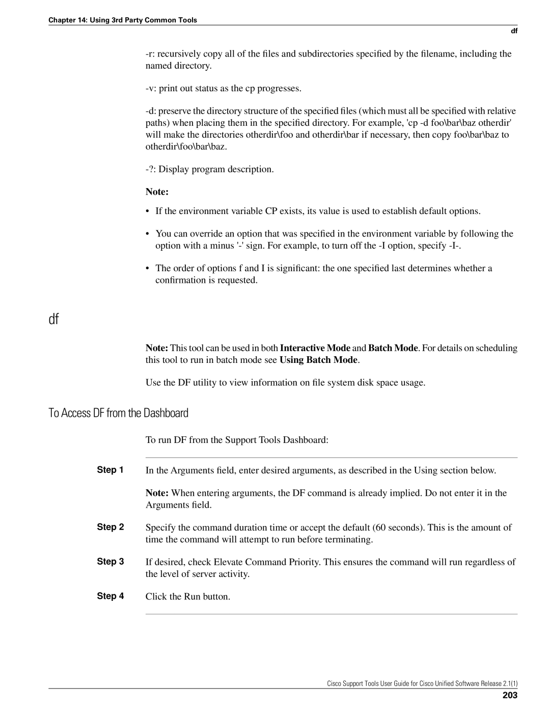 Cisco Systems 2.1(1) manual To Access DF from the Dashboard, 203 