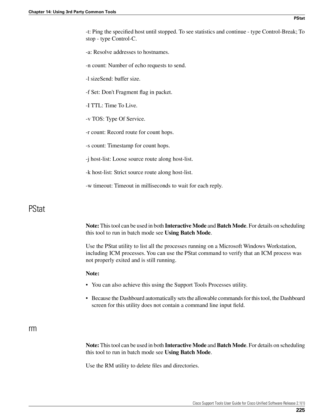 Cisco Systems 2.1(1) manual PStat, 225 